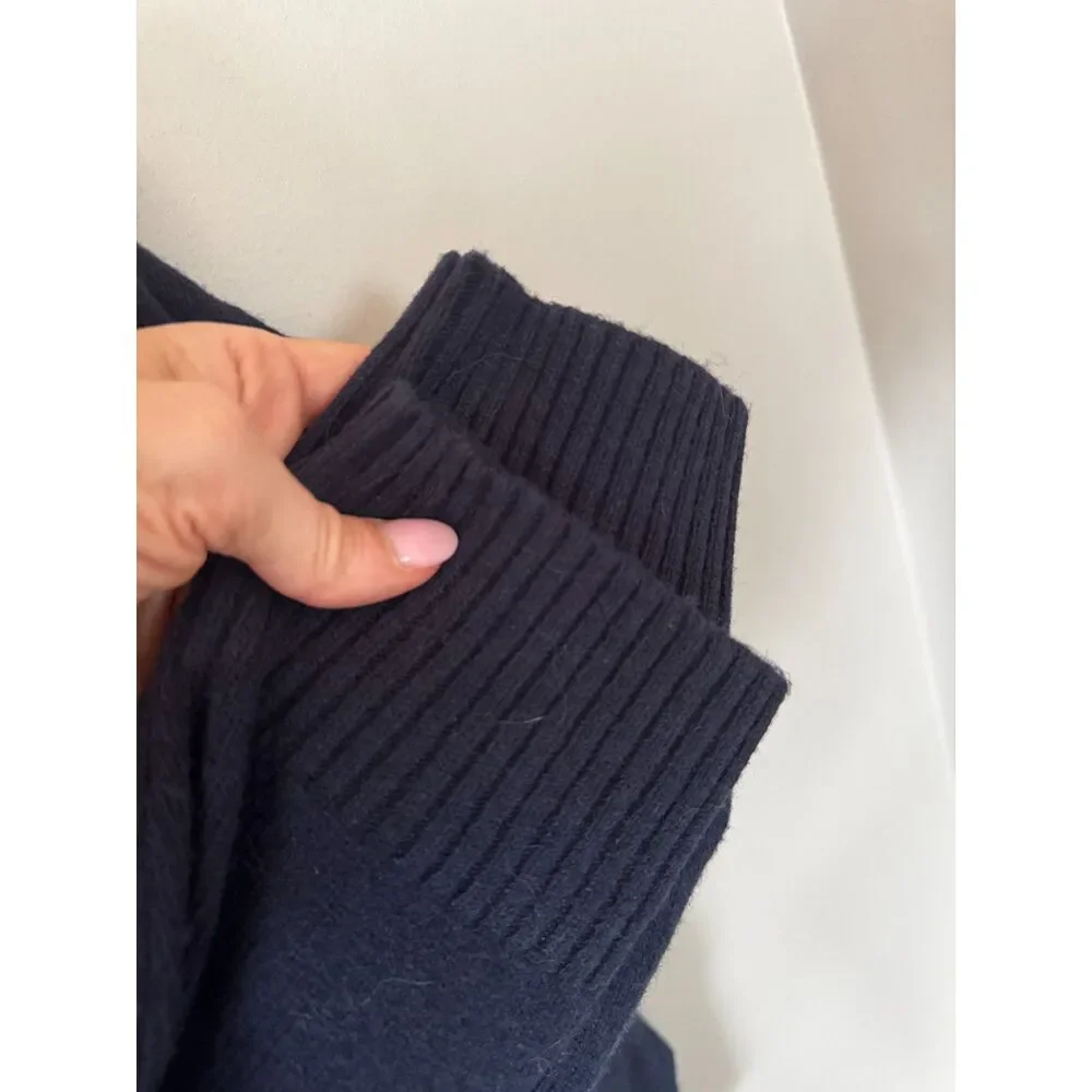 Men's J.Crew XXL Navy Blue Crewneck Sweater Nautical Work Wear - Picture 3 of 7